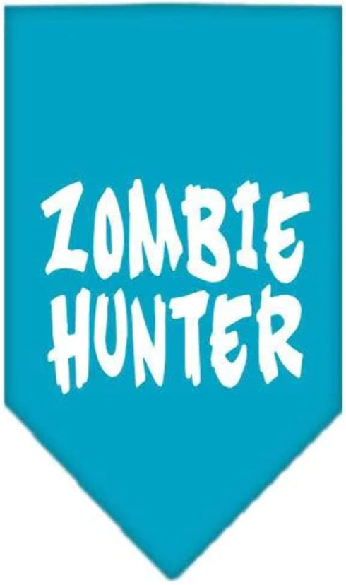 Mirage Pet Products Zombie Hunter Screen Print Bandana, Large, Turquoise