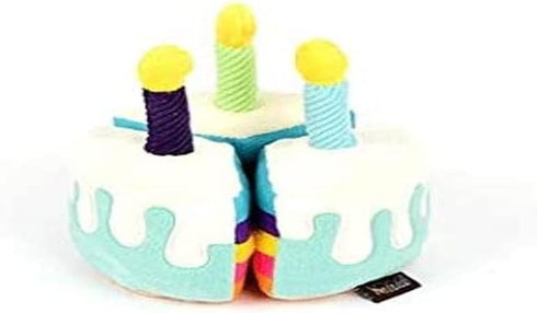 P.L.A.Y. Cute Plush Dog Toys, Birthday Party Celebration Squeaker Chew Toy for All Dog Sizes, Machine Washable