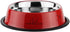 Printed Anti-Skid Water and Food Feeding for Dogs and Cats, Stainless Steel Pet Bowl (23.6 fl oz, Red)