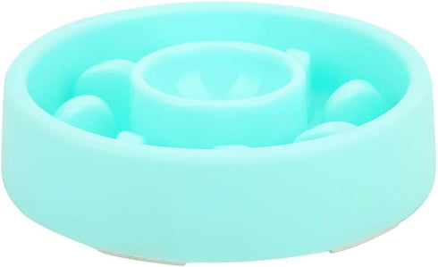 Dog Slow Feeder Bowl, Anti-choking Interactive Bloat Stop Design for Dogs & Cats (Emerald Green)