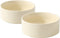 Set of 2 Ceramic Cat Bowls, 5.1 Inch Food and Water Dishes for Cats, 2pcs Beige Cat Feeder