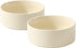 Set of 2 Ceramic Cat Bowls, 5.1 Inch Food and Water Dishes for Cats, 2pcs Beige Cat Feeder