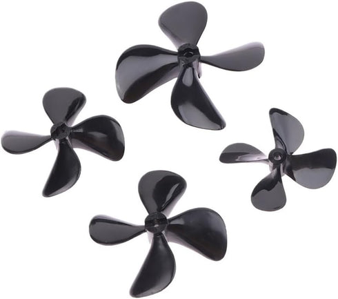 AmnPtr 2pcs 4mm D50/55/60/70mm Suitable for RC Boat Four Blade Forward/Reverse Marine Propeller Screws