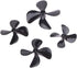 AmnPtr 2pcs 4mm D50/55/60/70mm Suitable for RC Boat Four Blade Forward/Reverse Marine Propeller Screws