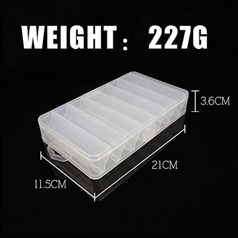 OriGlam Fishing Lure Box Tackle Storage Trays, Double Side 14 Compartments, Waterproof Accessory Box