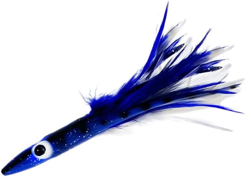 6" 6 Albacore Tuna Clone Feather, Pcs Blue White for Saltwater Fishing Unrigged, Premium Lure, Ideal for Tuna Mahi