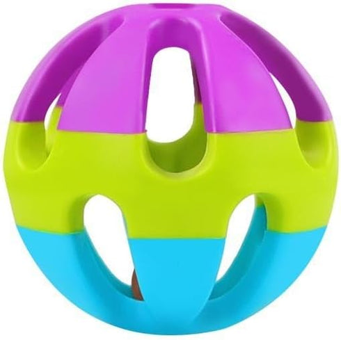 Colorful Interactive Dog Toys for Medium to Large Breed Dogs, Hollow Ball with Bell Inside for Relieving Boredom