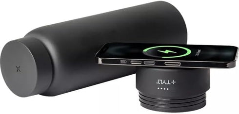 2.0 24oz 5700mAh TYLT Power Bottle Stainless Steel Wide Mouth Water Bottle Removable Magnetic Portable Power Bank