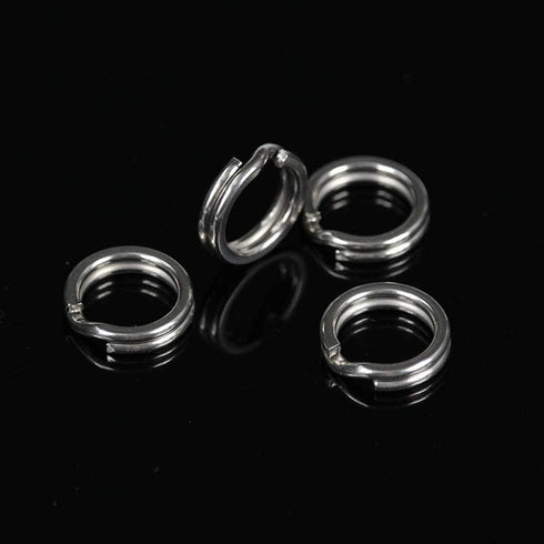GREATFISHING 200PCS High Strength Heavy Stainless Steel Split Ring Lure Connector with Fishing Pliers, 30lb to 120lb