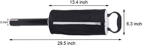 HOW TRUE Portable Golf Ball Retriever, Shag Bag Pick Up with Removable Tube, Pocket Shagger Storage