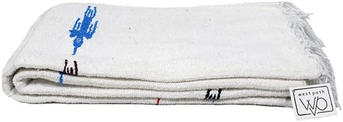 Yoga Blanket - Thick Handmade Mexican Thunderbird Blanket, Perfect for Yoga