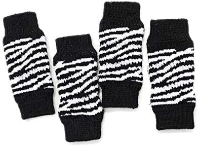 Dog Leg Warmers, Paw Protector Hock Protector for Dogs, Knee Pads Joint Support (Zebra, L 9.9-13.2 lbs)