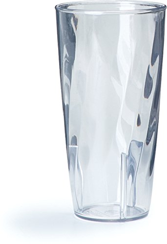16 Oz, 1 Count, Carlisle FoodService Products Swirl Tumbler, Plastic Cup for Water and Cold Drinks, Clear