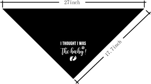 I Thought I was The Baby Dog Bandana, Triangle Scarf Accessories for Small Medium Large Dogs, Pregnancy Announcement