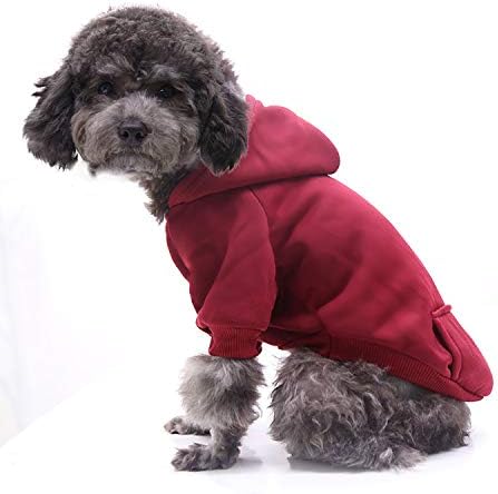 Idepet Dog Hoodies for Small Dogs, Warm Coat Jacket Vest for Chihuahua, Autumn Puppy Outfits, Cats Dogs Clothing (XS,