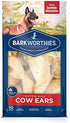 Barkworthies Cow Ears Dog Chews - 2 Pack, High Protein All Natural Treats, Grain Free, Rawhide Free for Aggressive