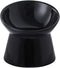 Black Small Ceramic Raised Cat Bowls, Tilted Elevated Food or Water Bowls, Stress Free, Dishwasher & Microwave Safe