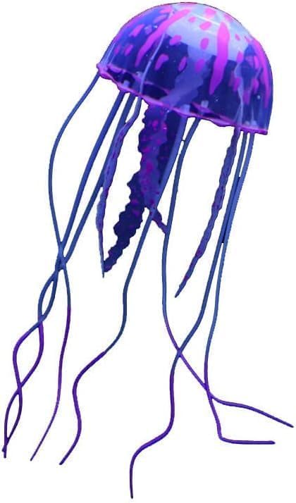 Purple Artificial Glowing Jellyfish, Suitable for Fish Tank, Popular Aquarium Decoration Ornaments.