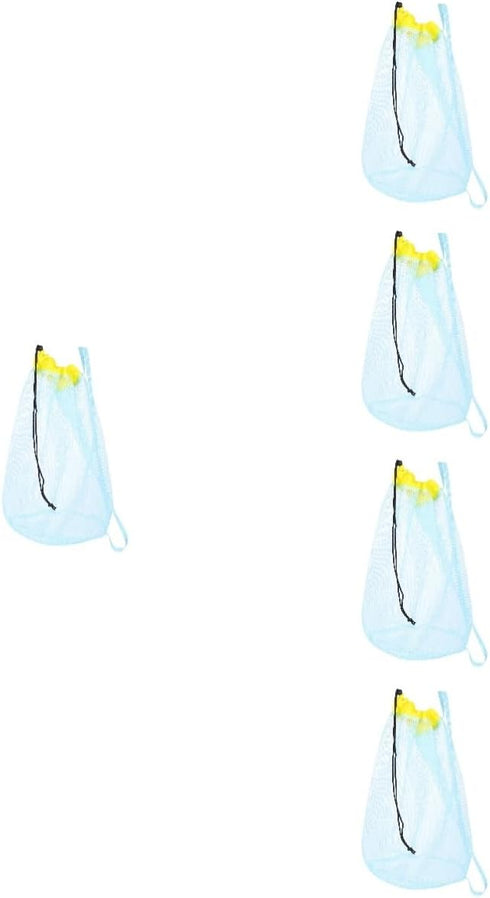 minkissy 5pcs Beach Toys Storage Mesh Bag for Boys and Girls Versatile