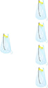 minkissy 5pcs Beach Toys Storage Mesh Bag for Boys and Girls Versatile