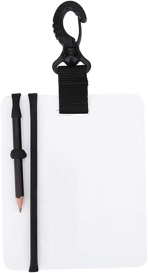 Tbest Diving Slate, Underwater Writing Slate Board with Swivel Clip and Pencil