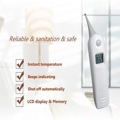 Pet Thermometer Dog Thermometer, Fast Digital Veterinary Thermometer for Dogs, Cats, Horses, Cattle, Pigs, Birds, Sheep