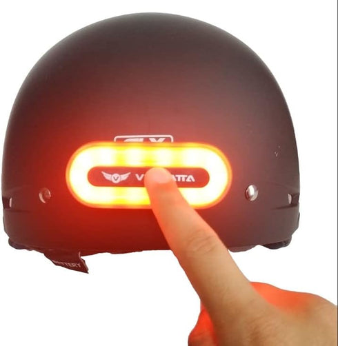 LED Helmet Light, Motorcycle Helmet Light, Bicycle Rear Red Safety Light for Night Riding, Rechargeable Type-C Cable