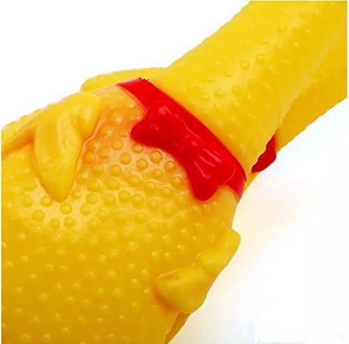 2 Pack Large Screaming Chicken Toy Rubber Squawking Chicken 12 inch