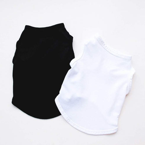 2 Packs Dog Shirts - Plain Cotton Pet Clothes for Boy & Girl, Fit for Small, Extra Small & Medium Dogs & Cats