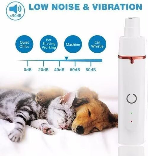 Dog Grooming Clippers Kit, Electric Rechargeable Cat Trimmer Tools, 4 in 1 Multifunctional Low Noise Pet Shaver, Nail
