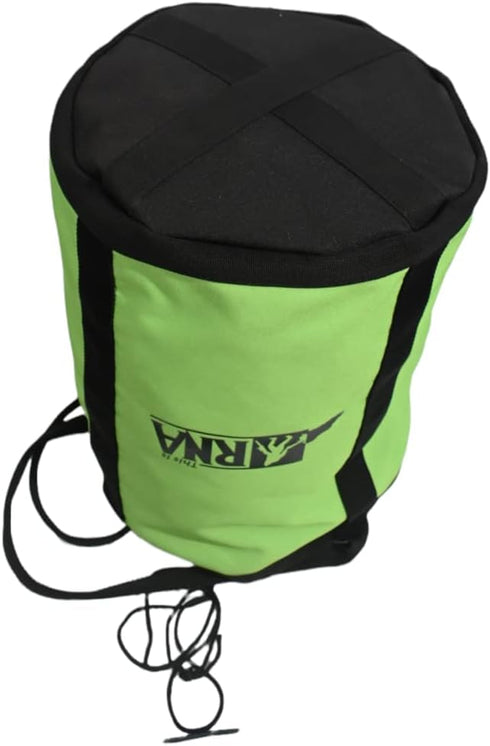 RNA Plain Jane II Rope Bag - Outdoor Equipment & Arborist Gear, Green Bucket-Style Pack/Bag with Black Drawstrings