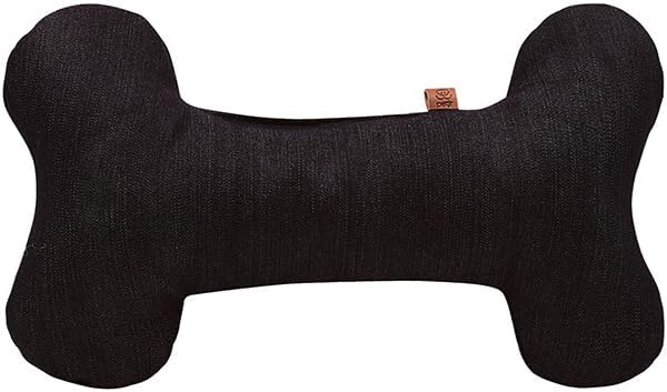 Black Old School Dog Toy Bone