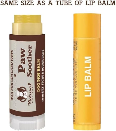 Natural Dog Company Paw Soother Balm for Dogs, 0.15 oz Stick, Organic Relief for Dry, Cracked Paws