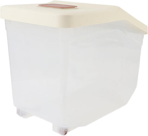 (20kg) Mumusuki Rice Storage Container, Airtight Design with Clear View and Scoop, for Dry Food Flour Pet Food