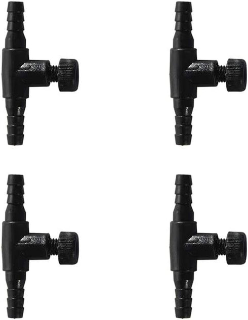 JIH 50 Feet Standard 3/16" Black Flexible Airline Tubing with Connectors for Fish Tank and Hydroponics