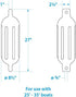 Seachoice Inflatable Boat Fender - Twin Eye Ribbed Design