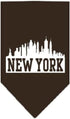 New York Skyline Screen Print Bandana, Large, Bright Pink, Mirage Pet Products