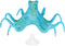 Aquarium Octopus Decoration, Fluorescent Silicone Ornament with Suction Cup for Fish Tank, Blue
