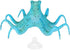 Aquarium Octopus Decoration, Fluorescent Silicone Ornament with Suction Cup for Fish Tank, Blue