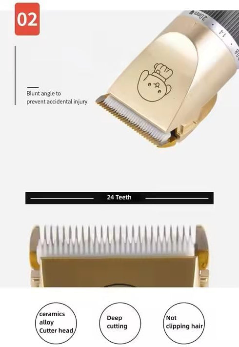 Generic 6 Pet Grooming Kit, Rechargeable Clippers with Guide Combs, Stainless Steel Blades, Scissors, Comb