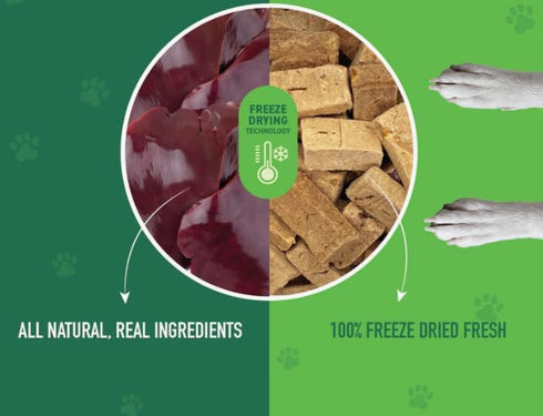 Pack (27 OZ) Nutri Bites Freeze Dried Beef Liver Dog & Cat Treats | Healthy Pet Training Treats or Food Topper | All