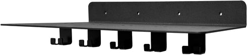 Tonal Accessories Shelf Organizer for Gym Storage Rack, Black Floating Wall Shelves with Hooks for Equipment