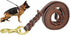 Leather Braided Dog Leash, 5 ft by 1/2 in (160cm 1.2cm), Brown Latigo Leather for Training & Walking