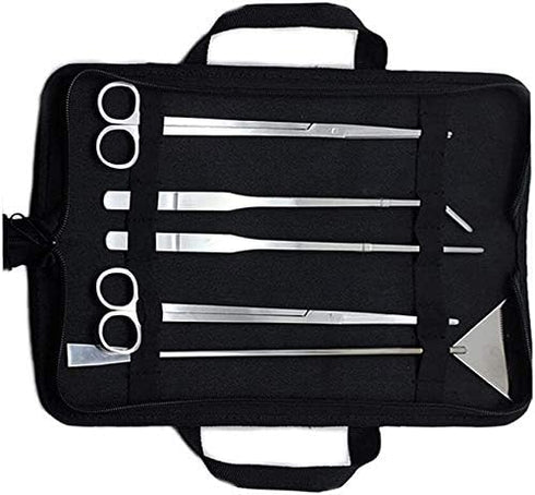 Aquascaping Tools 5 in 1 Kit, Stainless Steel Anti-Rust Aquarium Scissors, Tweezers, Spatula