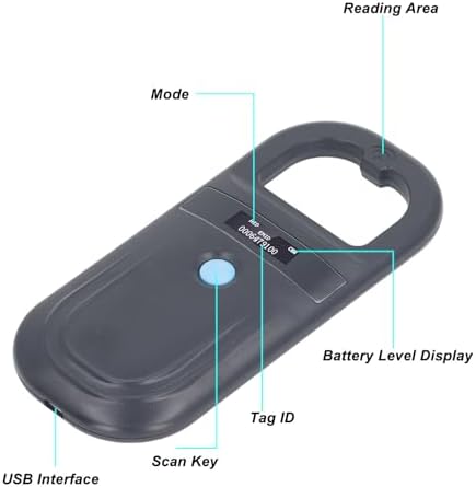 134.2KHz ISO11784 85 5.9inch, fosaqtaxo7vu5n FOSA Animal ID Reader, Microchip Reader Scanner, Mini Animal Scanner, FDX
