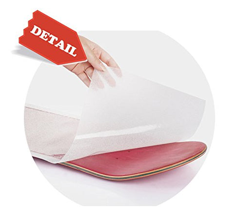 ZUEXT 11" x 50" Clear Skateboard Grip Tape, Waterproof Anti Slip Bubble Free for Rollerboard