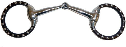 AJ Tack Silver Dot Sweet Iron Snaffle Bit - Mini/Pony