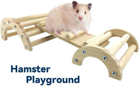 3in1 Chicken Perch Roosting Bar Jungle Gym Wooden Arch Bridge Platform Stand Ladder Climbing Ramp Toys for Chick
