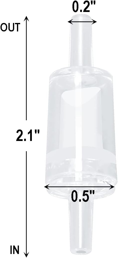AQUANEAT Aquarium Check Valve, One Way Non Return Valve for Aquarium Air Pump, Fish Tank Accessories, 10pcs (Clear)