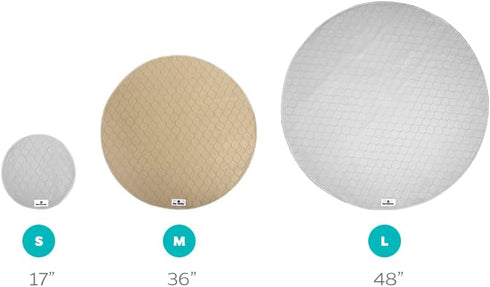 Pet Parents Washable Round Whelping Pads (2 Pack) 17" Circle Premium Pee Pads for Dogs, Waterproof & Reusable